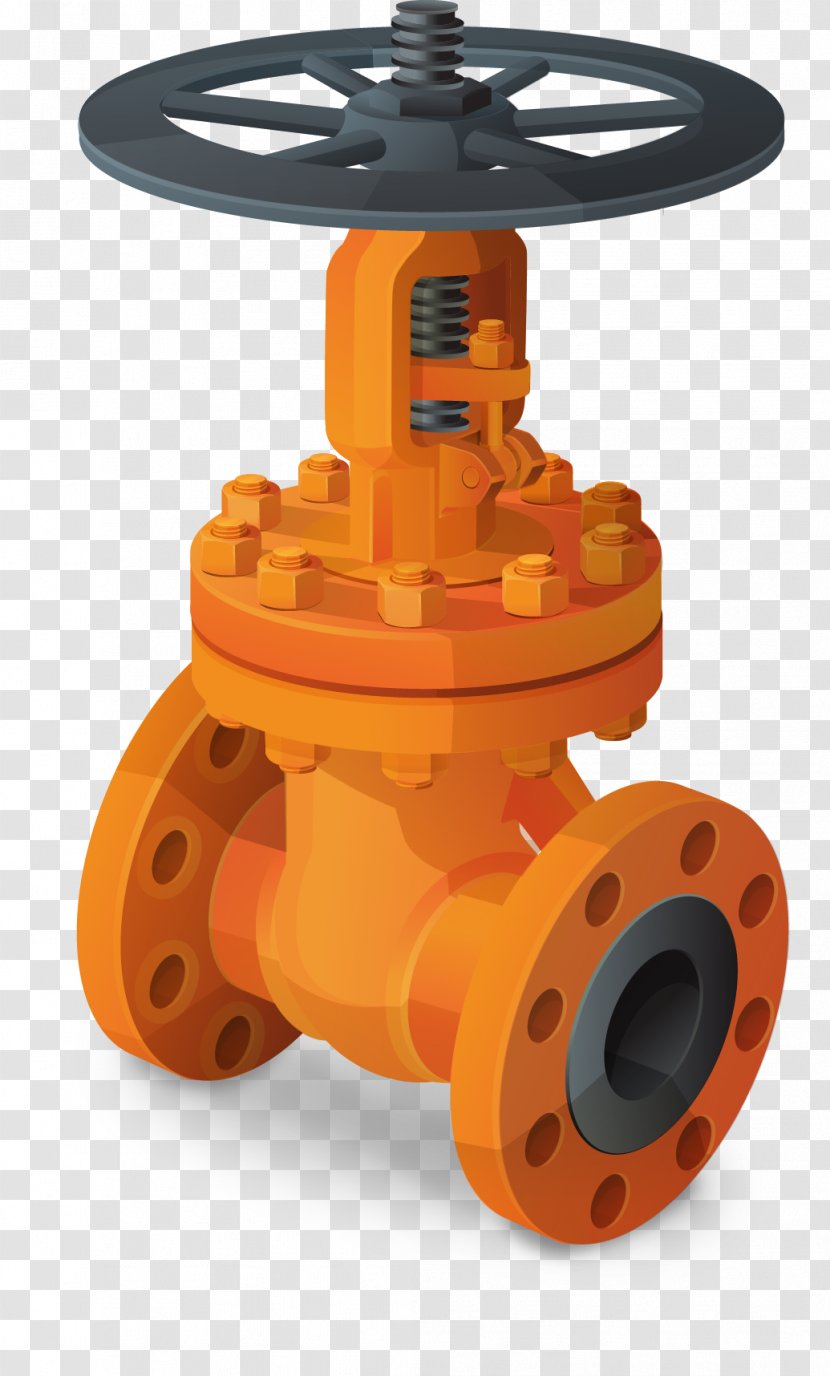 Gate Valve Hydraulics Natural Gas Wellhead - Orange Transparent PNG