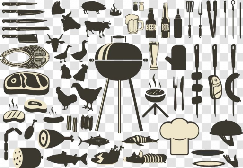 Barbecue Grill Drawing Illustration - Human Behavior - Encyclopedia Of Food BBQ Tools Transparent PNG