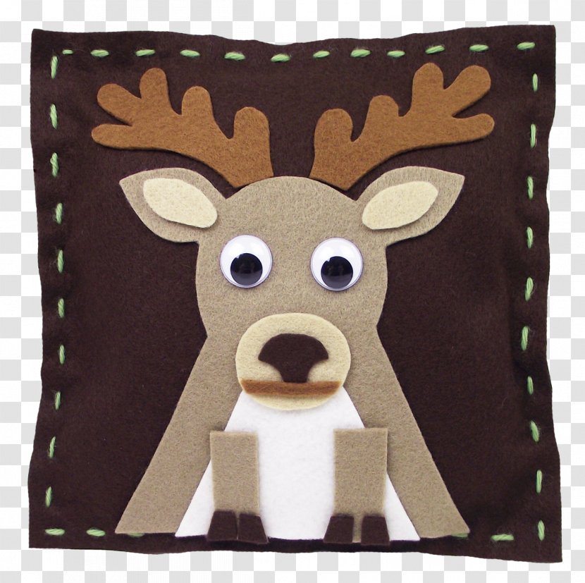 Reindeer Throw Pillows Cushion - Deer Transparent PNG