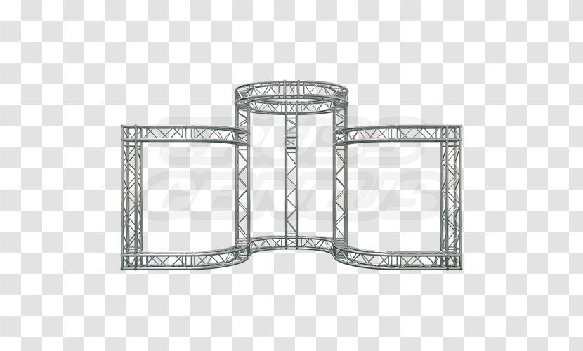 Trade Show Display Truss Structure Circle Angle - White - Rectangle Transparent PNG