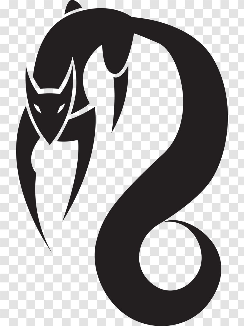 Symbol Fox Logo Black And White - Monochrome - Star Transparent PNG