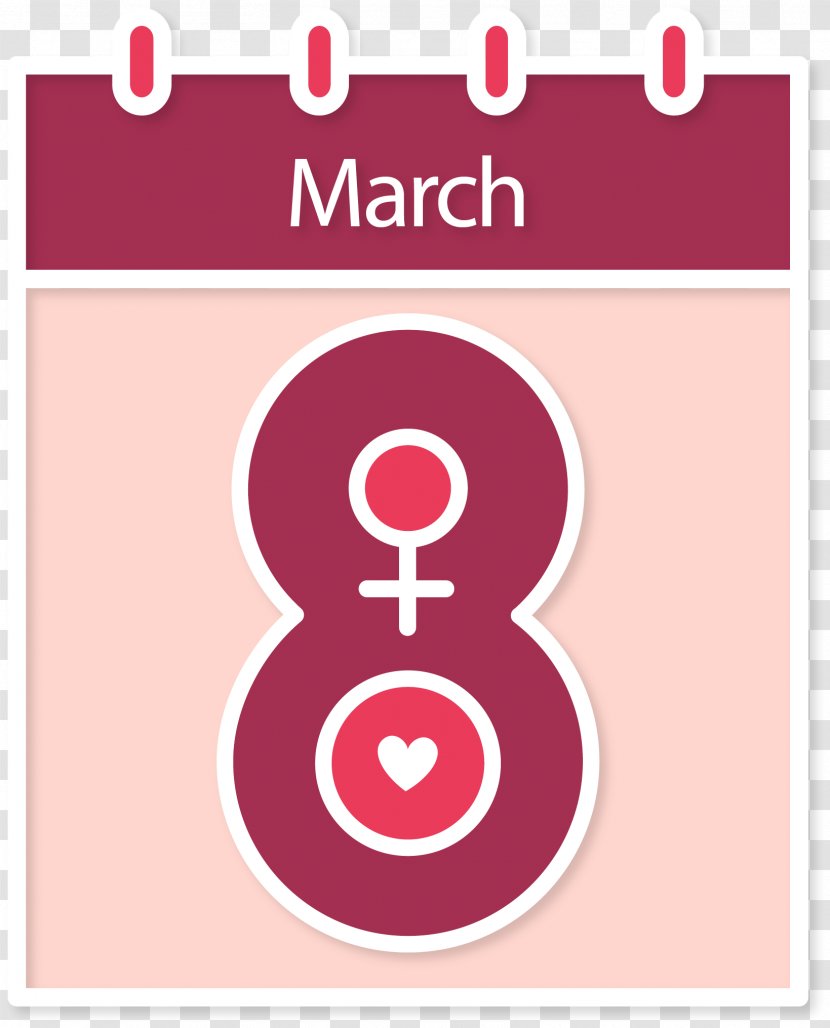 International Womens Day March 8 Woman Mothers - Text - Vector Hand-painted Women's Calendar Transparent PNG