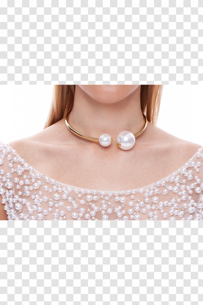 Pearl Necklace Collar Dress Transparent PNG