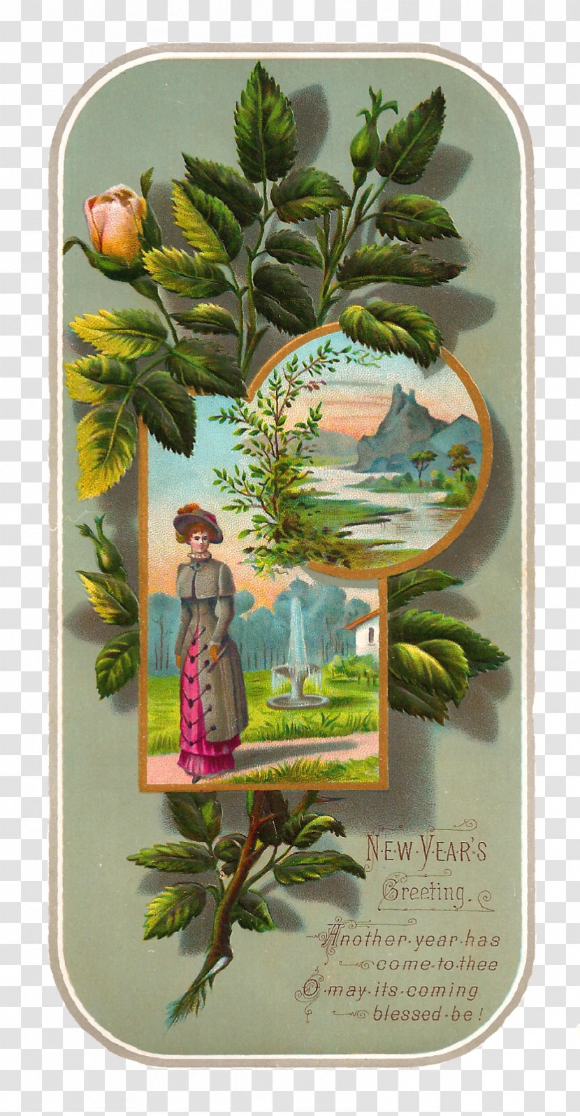 Tree Flowerpot Herb - Yellow Birthday Card Transparent PNG