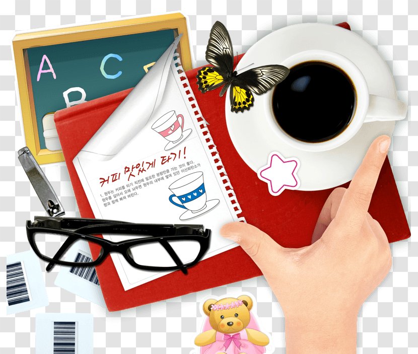 Coffee Cup Image Design - Cute Book Transparent PNG