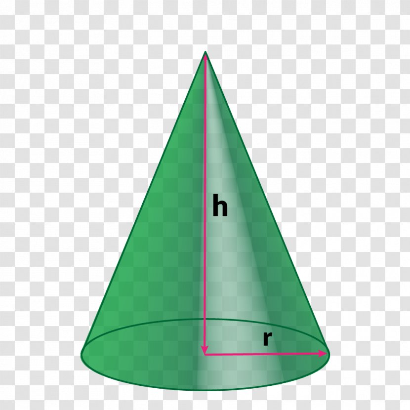 Cone Surface Area Triangle Volume Pyramid - Green Transparent PNG