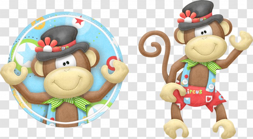 Circus Clown Party Carnival - Cute Monkey Transparent PNG