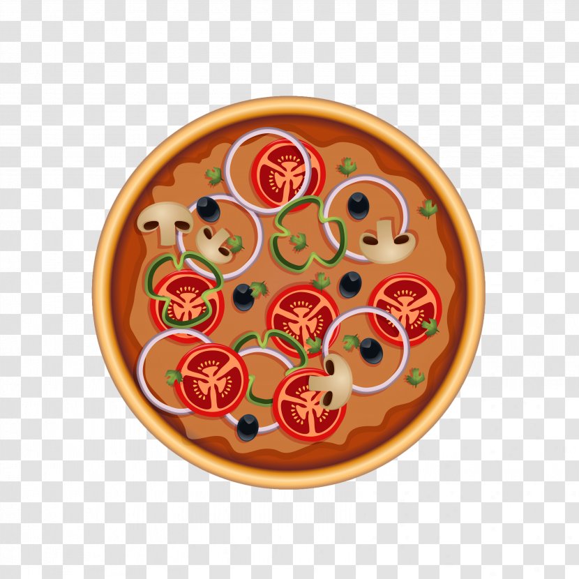 Pizza Italian Cuisine Tarte Flambxe9e Food - Floating Transparent PNG