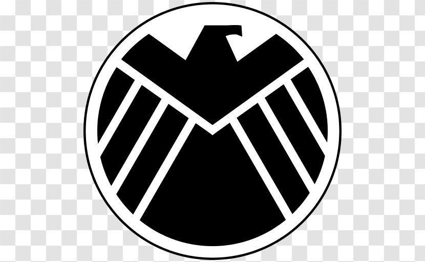 S.H.I.E.L.D. Marvel Cinematic Universe Phil Coulson Logo Stencil - Black And White - Avengers Transparent PNG