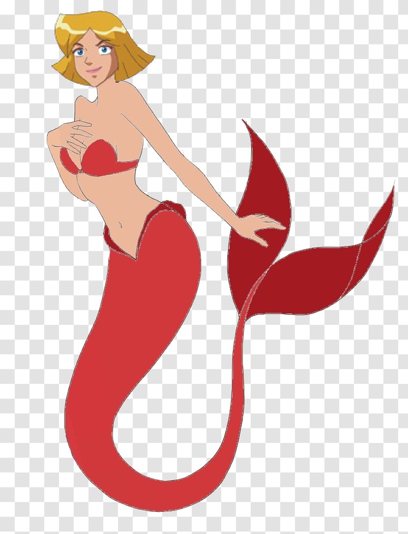 Mermaid Cartoon Fan Art - Red Transparent PNG