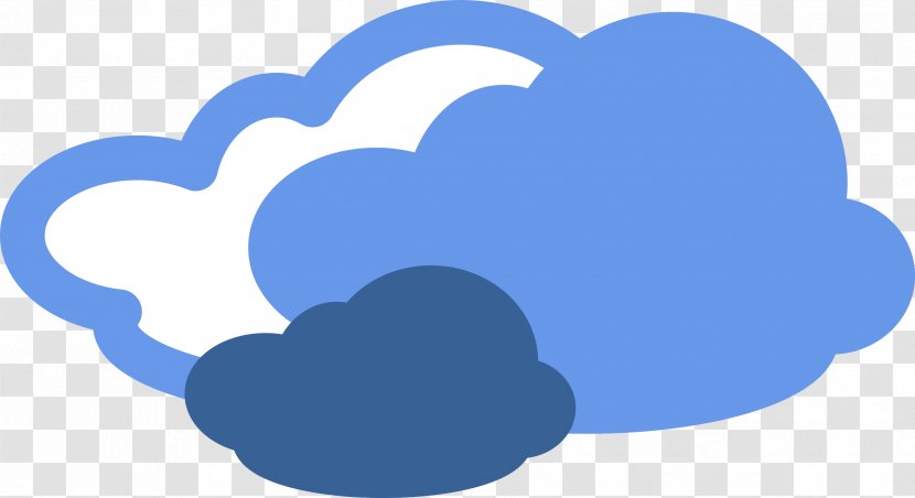 Weather Cloud Rain Clip Art - Electric Blue - Simple Symbol Cliparts Transparent PNG