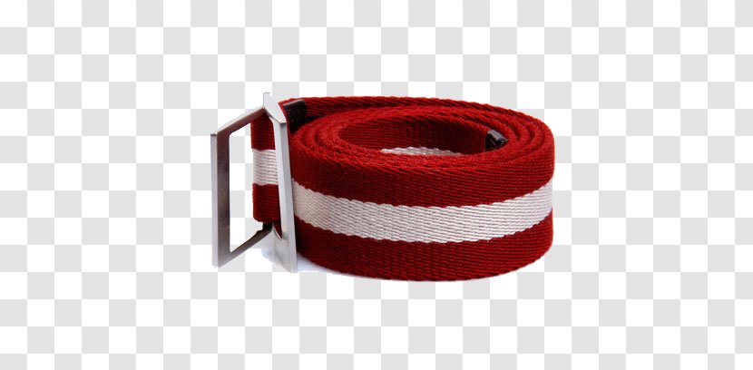 Fashion Accessory - Red - And White Canvas Belt Transparent PNG