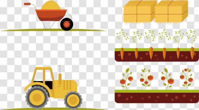 Euclidean Vector Element Drawing Animal Icon - Agriculture - Tractor Transparent PNG