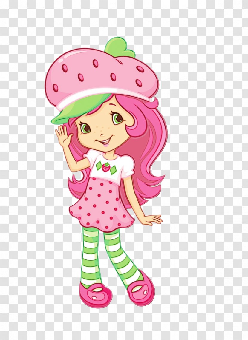 Strawberry Shortcake Illustration Image Cartoon Desktop Wallpaper - Pink Transparent PNG