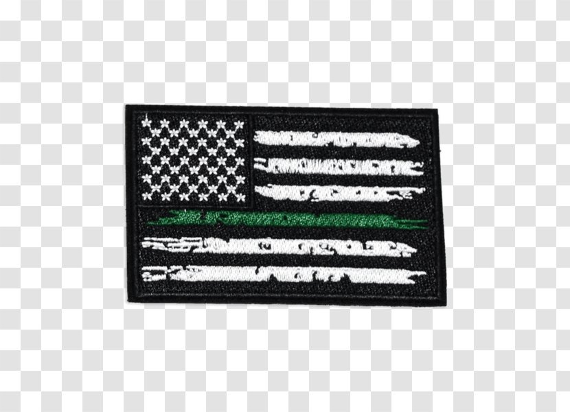 Flag Of The United States Thin Blue Line Patch Transparent PNG