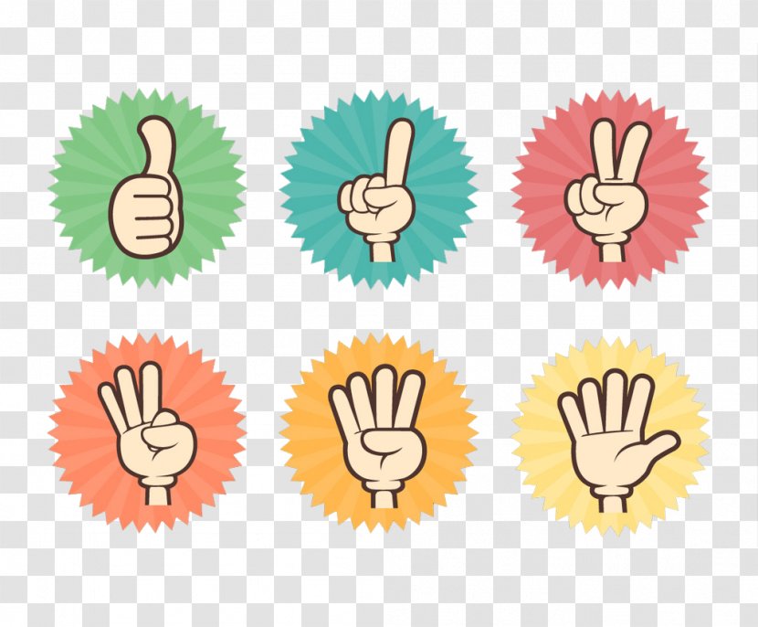 Hand Finger - Smile - Five Fingers Different Action Direction Transparent PNG