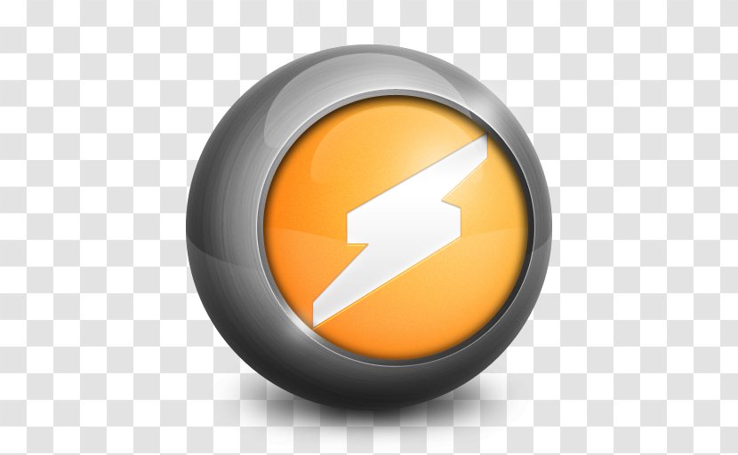 Sphere Orange Circle - Vlc Media Player - WinAmp Transparent PNG