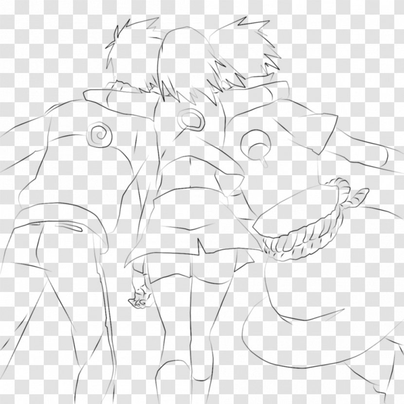 Drawing Line Art Sketch - Joint - Lineart Naruto Transparent PNG