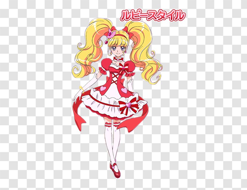 Mirai Asahina Pretty Cure Riko Izayoi Topaz Ruby - Cartoon - Mystical Fairy Wings Cosplay Transparent PNG