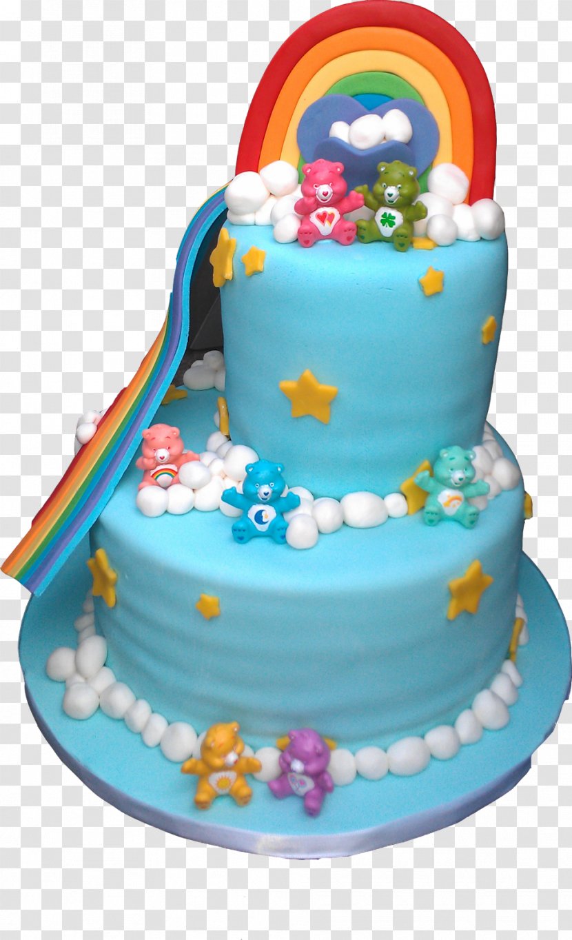 Birthday Cake Care Bears Frosting & Icing Torte - Watercolor Transparent PNG