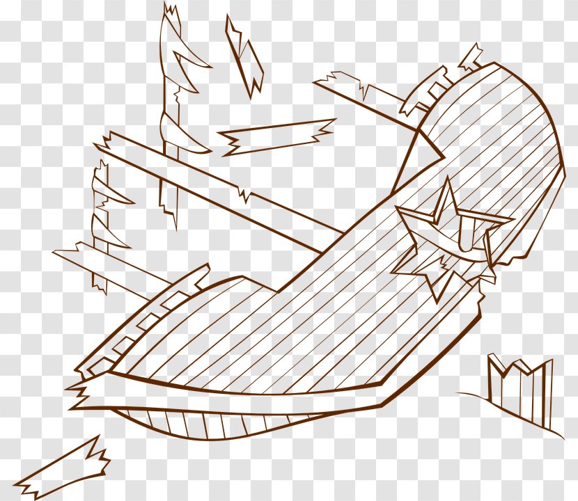 Shipwreck Drawing Pirate Clip Art - Royaltyfree - Wreck Ship Transparent PNG