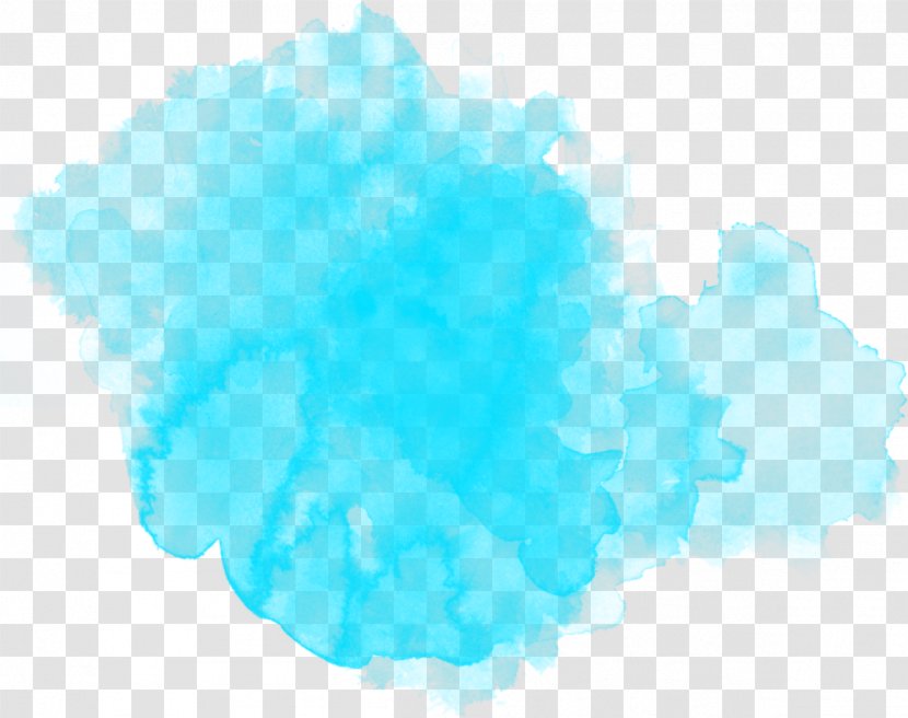 Blue Watercolor Painting Azure - Bluegreen - Watercolour Transparent PNG