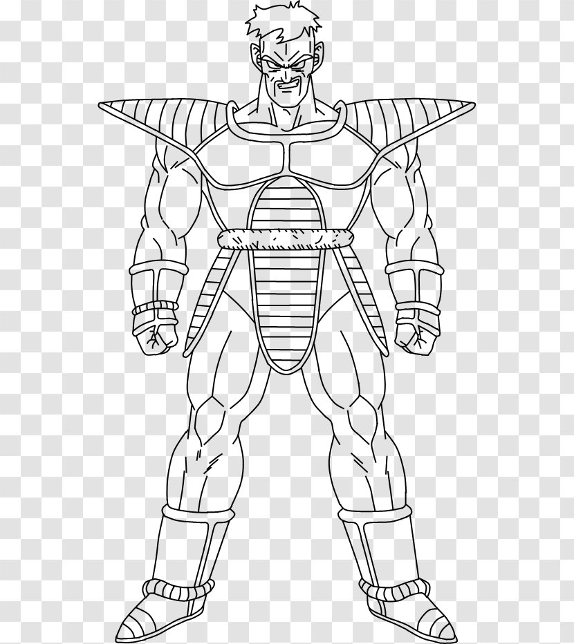 Nappa Line Art Vegeta Drawing Dragon Ball - Human Transparent PNG