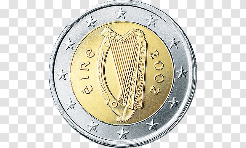 Ireland Celtic Harp Euro Coins 2 Coin - 1 EURO Transparent PNG