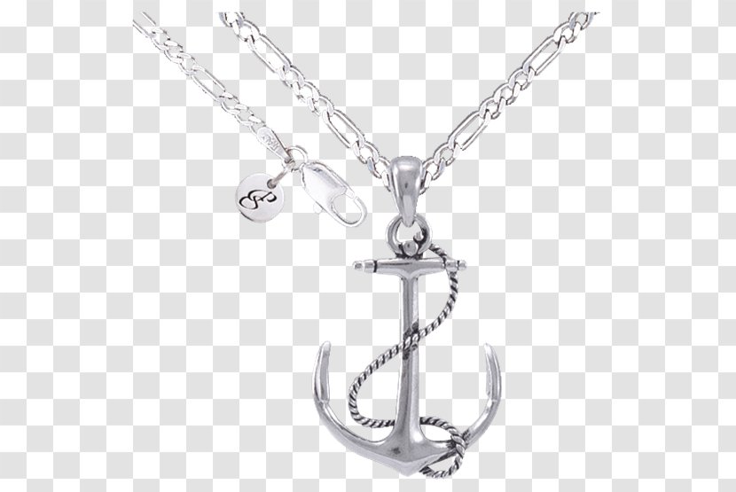 Locket Anchor Necklace Silver Chain Transparent PNG