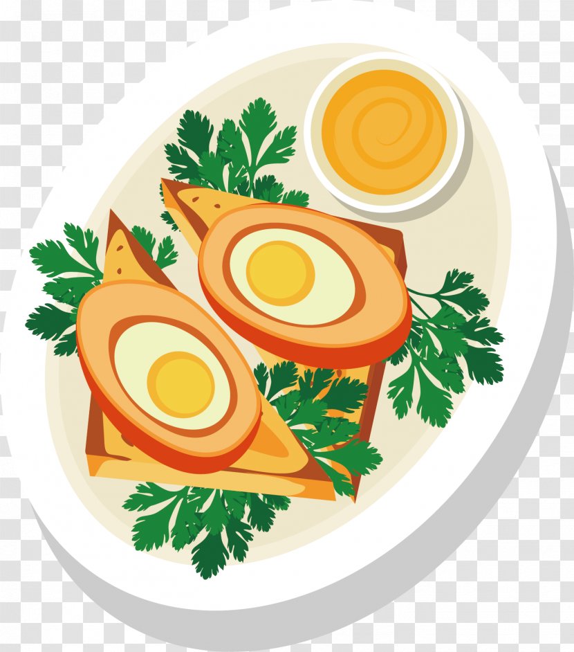 Dish Clip Art - Cuisine - Vector Hand-painted Delicious Eggs Transparent PNG
