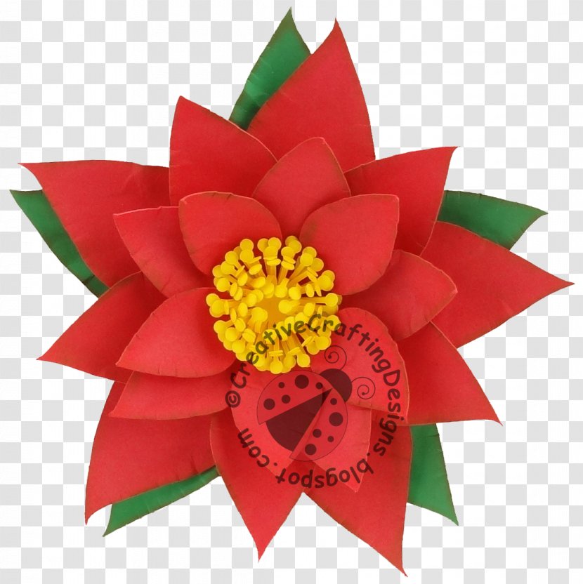 Poinsettia Christmas Card Greeting & Note Cards AutoCAD DXF - Creative Design Transparent PNG