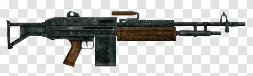 Fallout: New Vegas Fallout 3 Light Machine Gun Firearm - Watercolor Transparent PNG