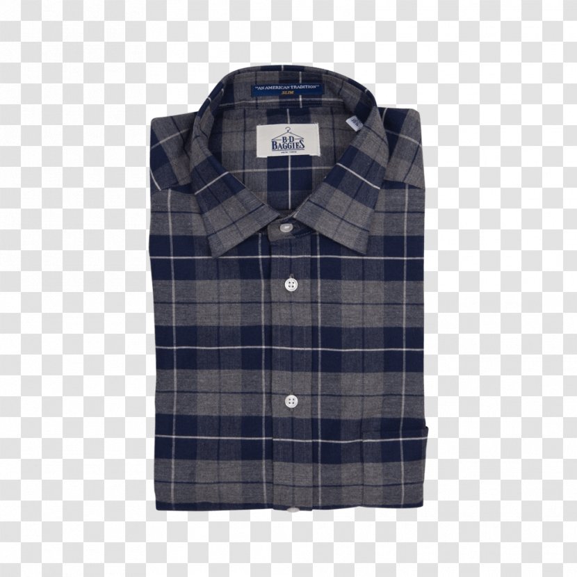 Shirt Sleeve Denim Full Plaid ETERNA - Cotton Transparent PNG