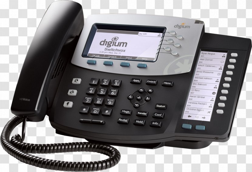 Voice Over IP Digium D60 Telephone Asterisk VoIP Phone - Business System - Wireless Headset With Cordless Transparent PNG