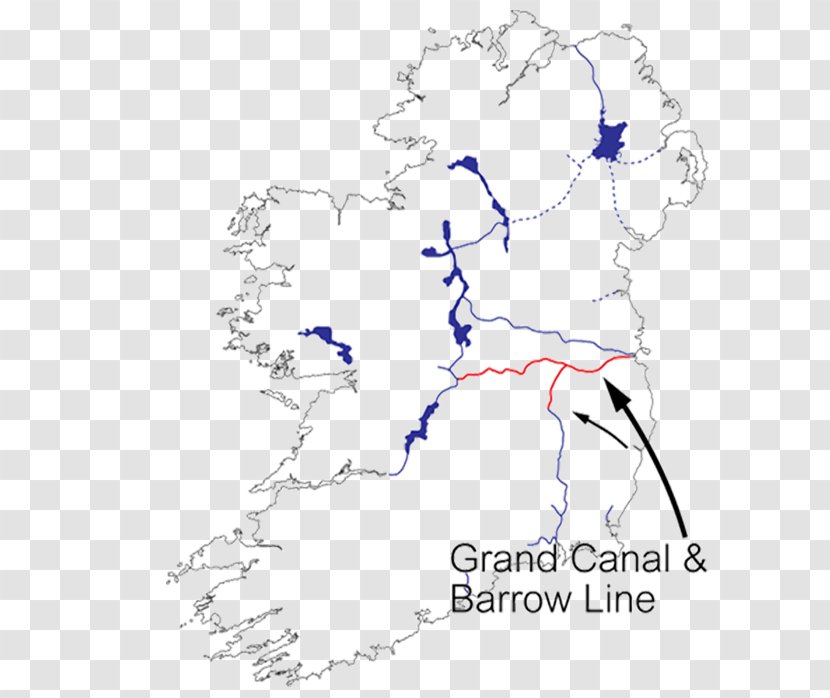 Grand Canal D'Alsace Royal River Shannon Shannon–Erne Waterway - Cartoon - Map Transparent PNG