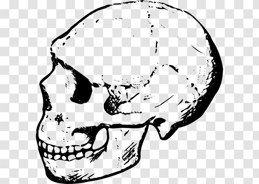 Skull Black And White Clip Art - Headgear - Skulls Cliparts Transparent PNG