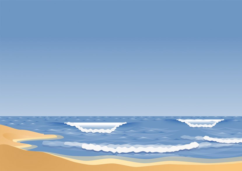 Sandy Beach Clip Art - Wave - Natural Cliparts Transparent PNG