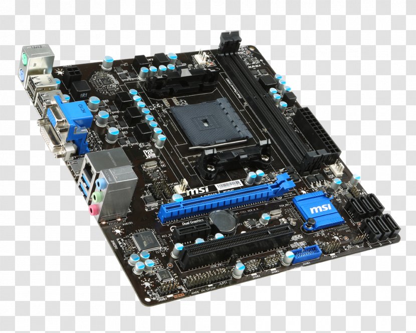 Socket FM2+ MSI A78M-E35 Motherboard - Electronic Engineering - Computer Transparent PNG