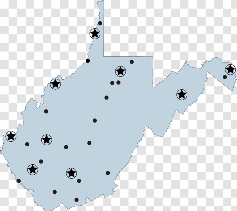 West Virginia Map Physische Karte - Area Transparent PNG