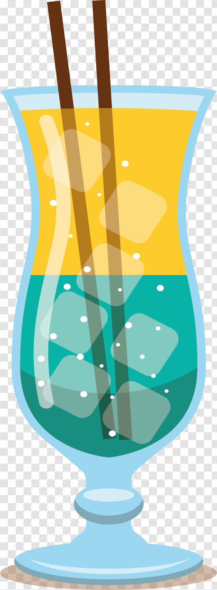 Cocktail Glass Ice - Lemon - Layered Colored Cocktails Transparent PNG