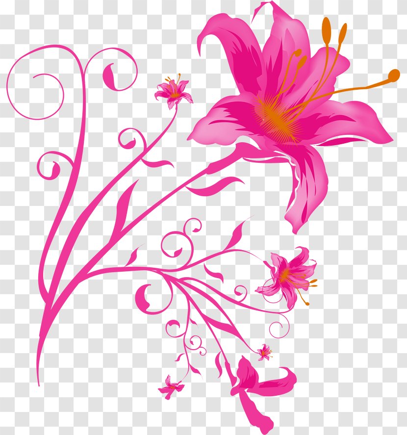 Floral Design Cut Flowers Pink - Larkspur Flower Transparent PNG