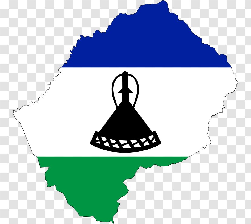 Flag Of Lesotho File Negara Map Fatse La Bontata Rona - Black And White - Geography Transparent PNG