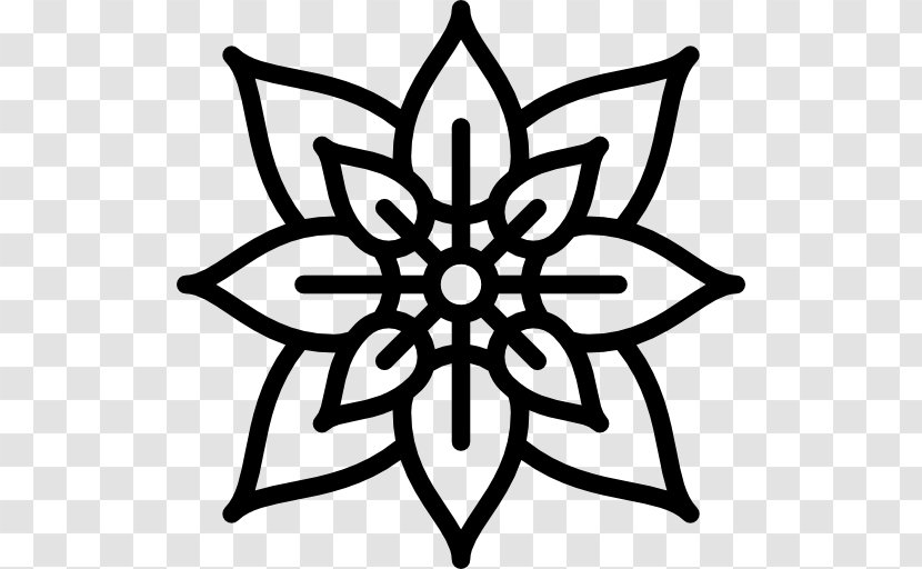 Mandala Graphic Design - Black - Handdrawn Flower Transparent PNG