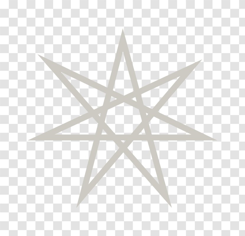 Heptagram Star Polygons In Art And Culture Symbol Heptagon - White - Meaning Transparent PNG