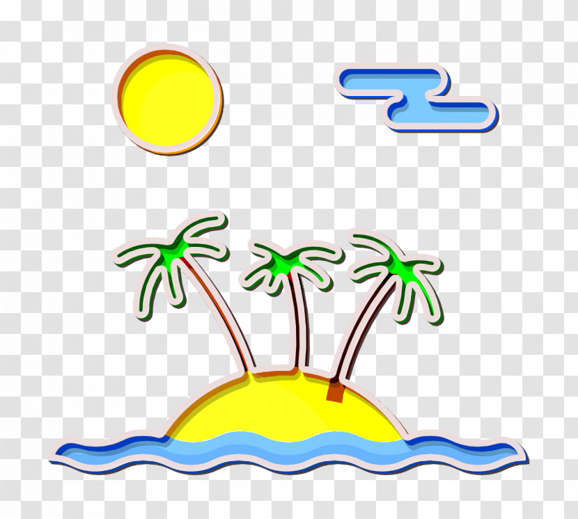 Landscapes Flat Color Icon Island Icon Transparent PNG