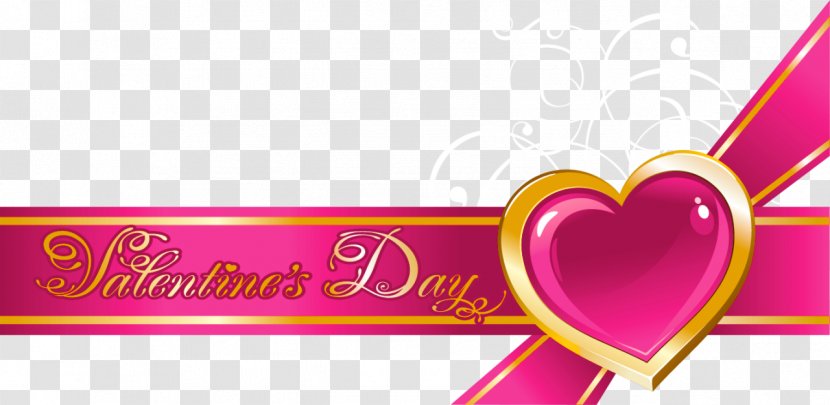 Valentine's Day Heart Clip Art - Flower - Pink Valentine Decor With Bow And Clipart Transparent PNG