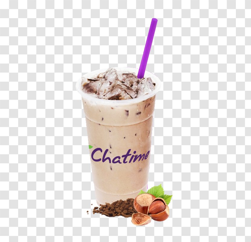 Chocolate Ice Cream Frappé Coffee Milkshake Iced Bubble Tea - Latte - Hazelnut Transparent PNG