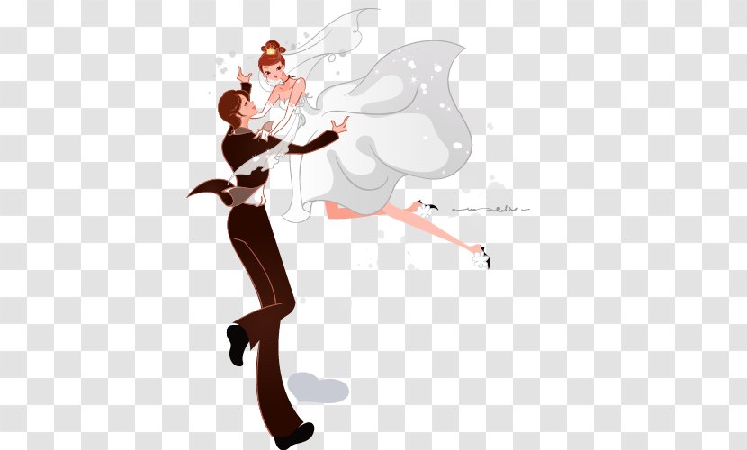 Bridegroom Wedding Illustration - Human Behavior - The Bride And Groom Transparent PNG