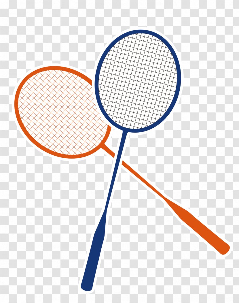 Badmintonracket - Shuttlecock - Hand-painted Badminton Racket Transparent PNG