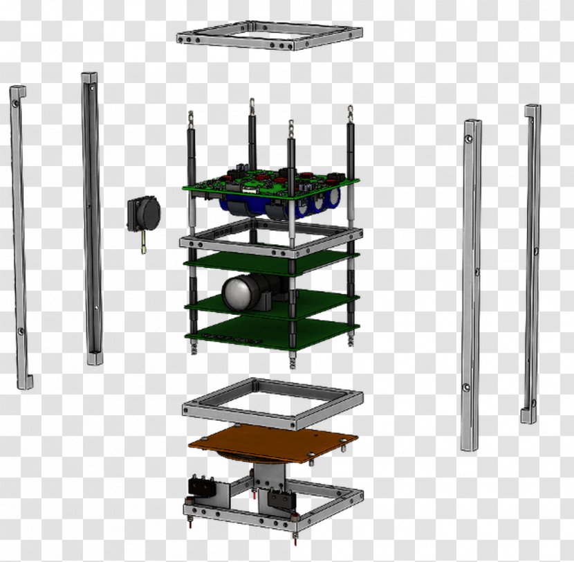 University Of Patras UPSat Satellite SatNOGS After The Prize - Furniture - Exploded Transparent PNG